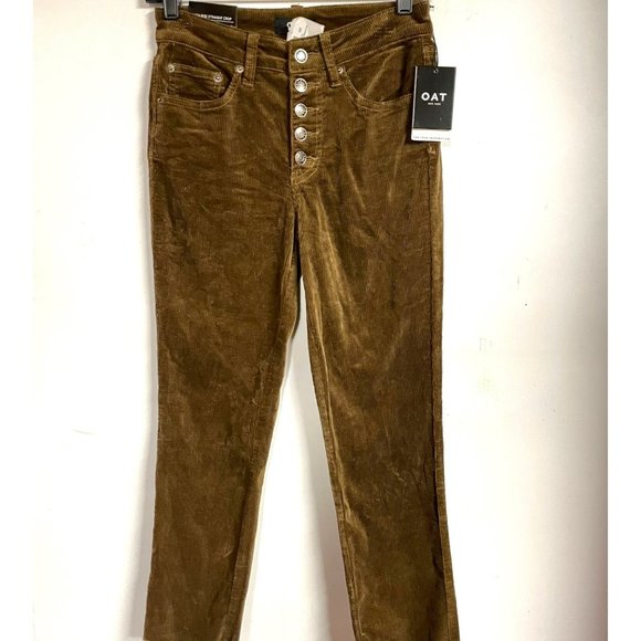 Modcloth Pants - New Oat ModCloth corduroy cropped pants 27 4 high rise womens brown